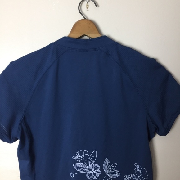 [Lole] Blue Short Sleeve Quarter Zip Athletic Top - Picture 10 of 12